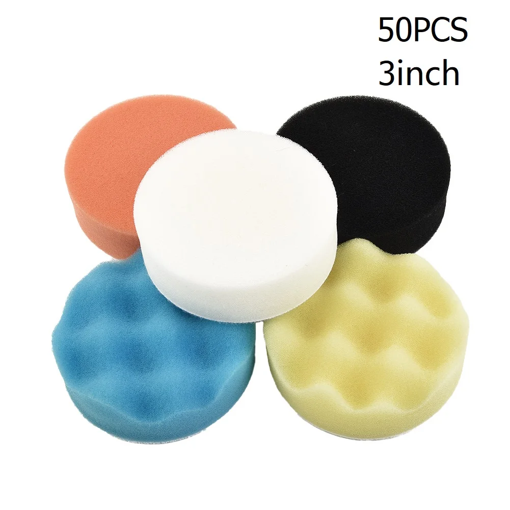 Bonnets Polishing pads Car Detailing Disc 50pcs Accessories Automotive Tools Buffing Flat Foam Mitts Wave Waxing
Bonnets Polishing pads Car Detailing Disc 50pcs Accessories Automotive Tools Buffing Flat Foam Mitts Wave Waxing