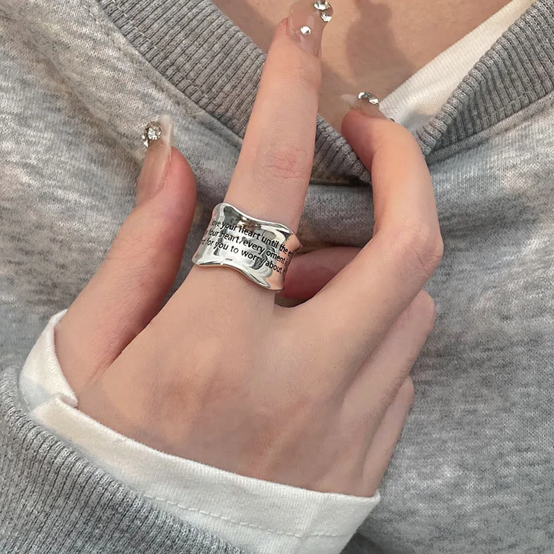 Punk Hip-hop Personality Design Vintage Big Wide Round Letter Rings For Women Men Teen New Trendy Fashion Jewelry 2022
Punk Hip-hop Personality Design Vintage Big Wide Round Letter Rings For Women Men Teen New Trendy Fashion Jewelry 2022