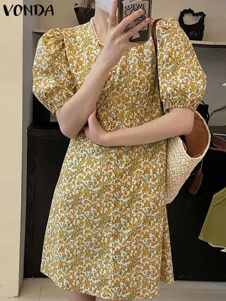 VONDA Summer Fashion Mini Dress 2023 Women Sundress Bohemian Printed Short Sleeve Casual Loose V-Neck Holiday Beach Vestidos
VONDA Summer Fashion Mini Dress 2023 Women Sundress Bohemian Printed Short Sleeve Casual Loose V-Neck Holiday Beach Vestidos
