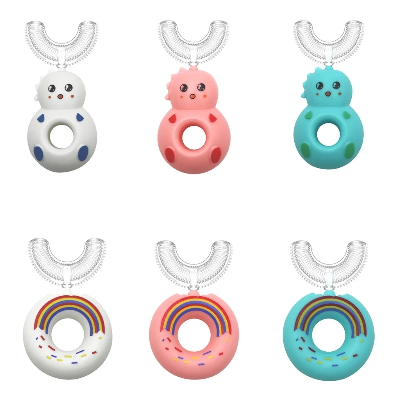 Kids Children U-Shaped Manual Toothbrush Cartoon Dinosaur Infant Baby Food Grade Silicone Safety Teeth Cleaning Tool
Kids Children U-Shaped Manual Toothbrush Cartoon Dinosaur Infant Baby Food Grade Silicone Safety Teeth Cleaning Tool