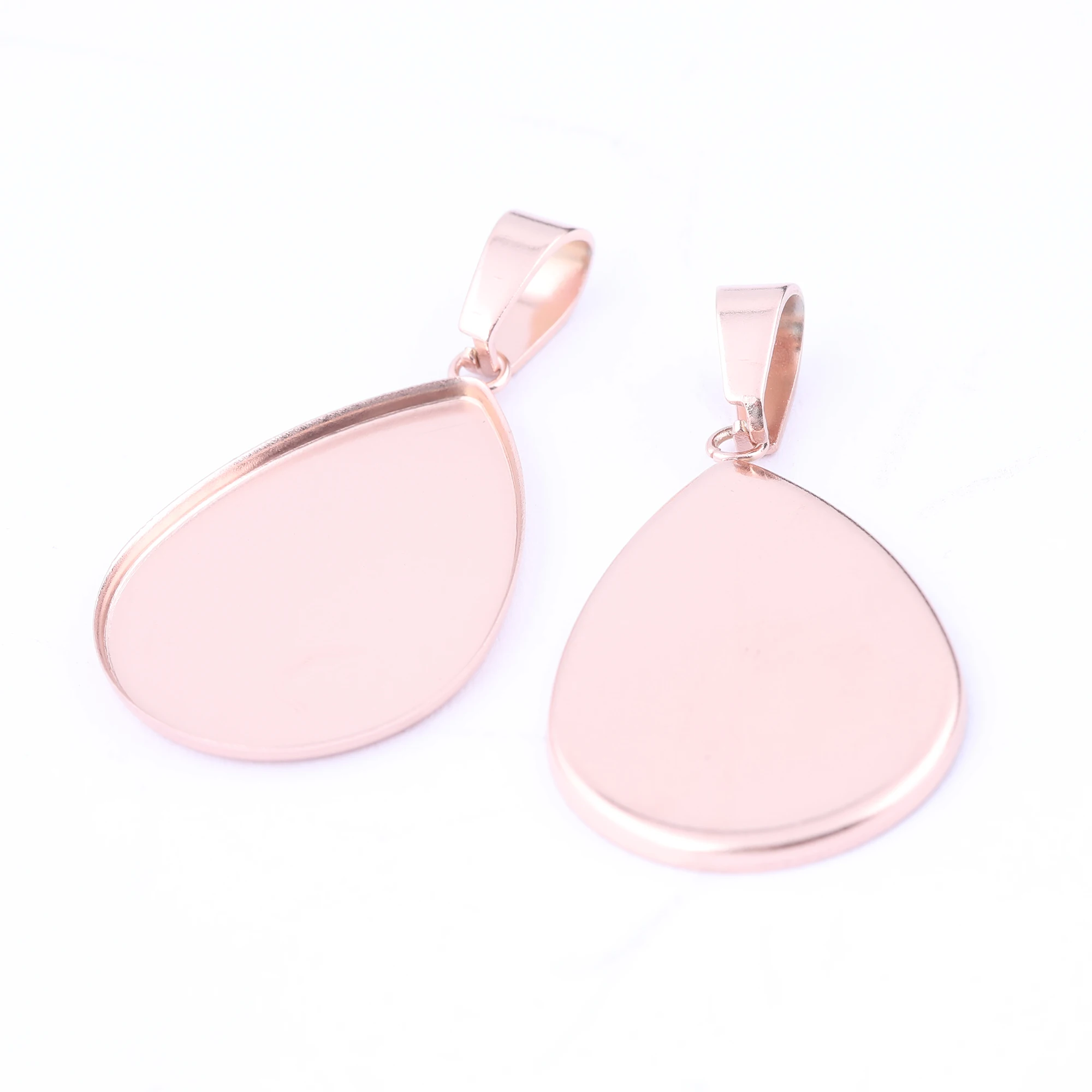 10pcs stainless steel rose gold teardrop pendant base trays fit 18x25mm cabochon settings diy charm necklace blanks
10pcs stainless steel rose gold teardrop pendant base trays fit 18x25mm cabochon settings diy charm necklace blanks