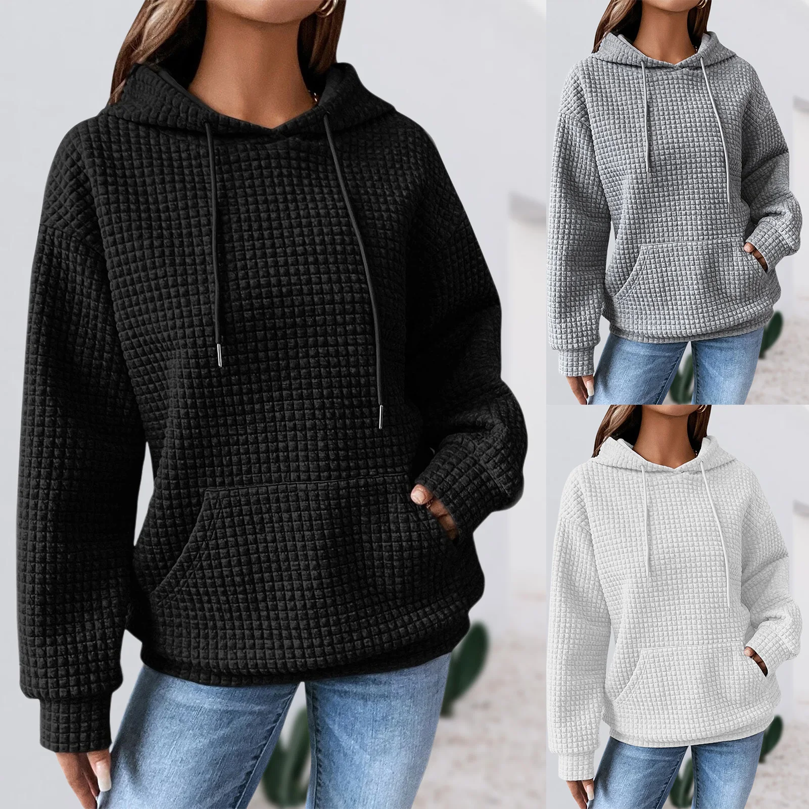 Women Loose Sweatshirt Hoodies Casual Warm Sweatshirt Fashion Solid Color Comfy with Pocket Spring Fall Pullover Tops
Women Loose Sweatshirt Hoodies Casual Warm Sweatshirt Fashion Solid Color Comfy with Pocket Spring Fall Pullover Tops