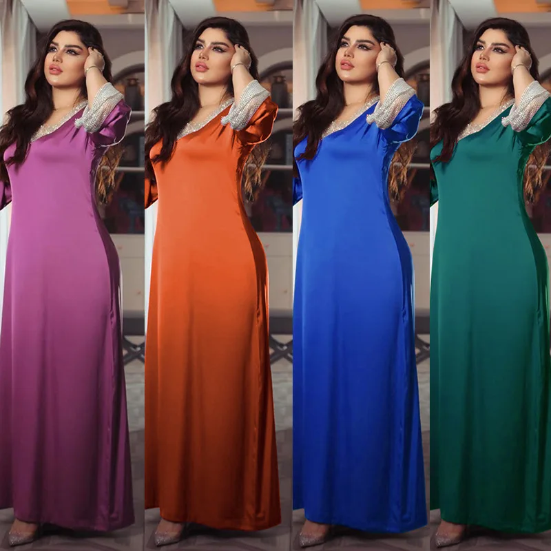 Turkey Middle East satin beaded full diamond mesh long dress muslim women Muslim long dress hijab dress turkish muslim dress
Turkey Middle East satin beaded full diamond mesh long dress muslim women Muslim long dress hijab dress turkish muslim dress