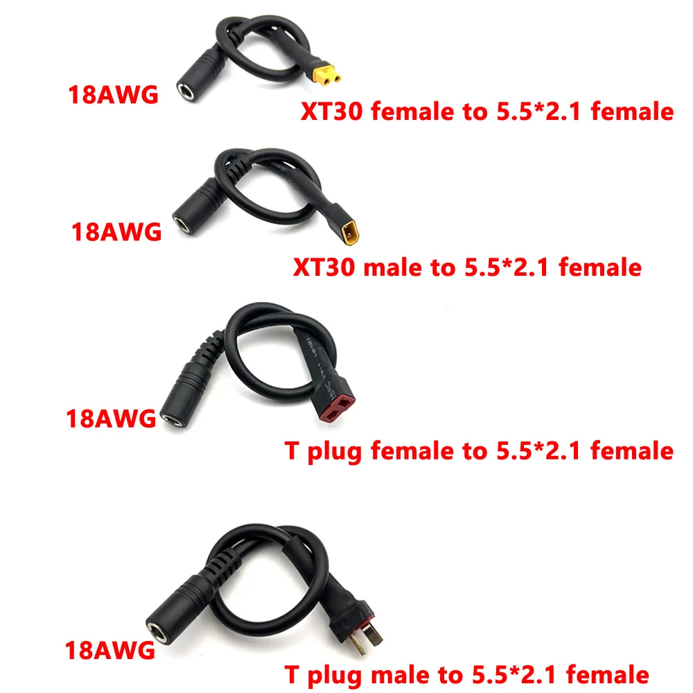 XT60 XT30 Female Male Plug To T Plug Female Male Adapter Connector With 18AWG 14AWG Silicone Wire
XT60 XT30 Female Male Plug To T Plug Female Male Adapter Connector With 18AWG 14AWG Silicone Wire