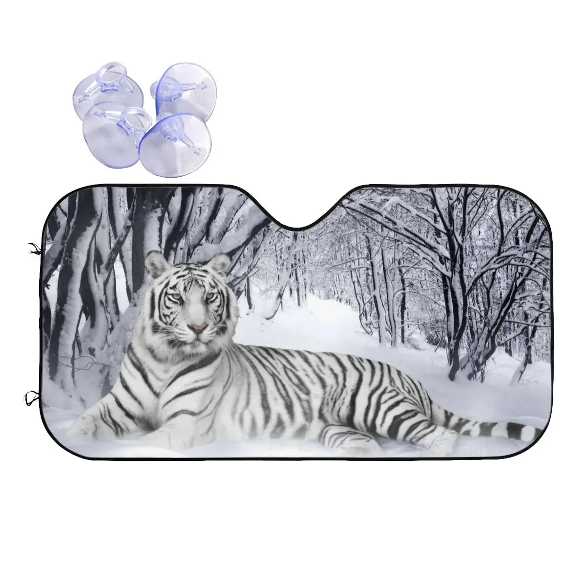 Bengal White Tiger Novelty Sunshade Windscreen 76x140cm Animal Lovers Foils Sunshade Visor Front Window Cover
Bengal White Tiger Novelty Sunshade Windscreen 76x140cm Animal Lovers Foils Sunshade Visor Front Window Cover