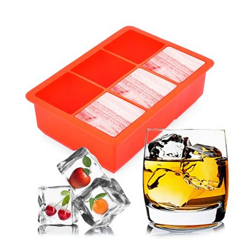 6 Cavity 5cm Ice Cube Mold Silicone Ice Tray for DIY Making Ice Cream Fruit Pudding Mould 
6 Cavity 5cm Ice Cube Mold Silicone Ice Tray for DIY Making Ice Cream Fruit Pudding Mould