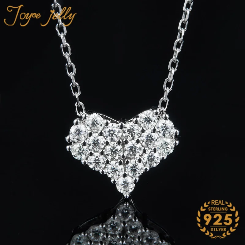 JoyceJelly Classic 925 Sterling Silver Women Pendant Necklace With Moissanite Gemstones 2mm*17 Pcs Heart Shape Fine Jewelry Gift
JoyceJelly Classic 925 Sterling Silver Women Pendant Necklace With Moissanite Gemstones 2mm*17 Pcs Heart Shape Fine Jewelry Gift