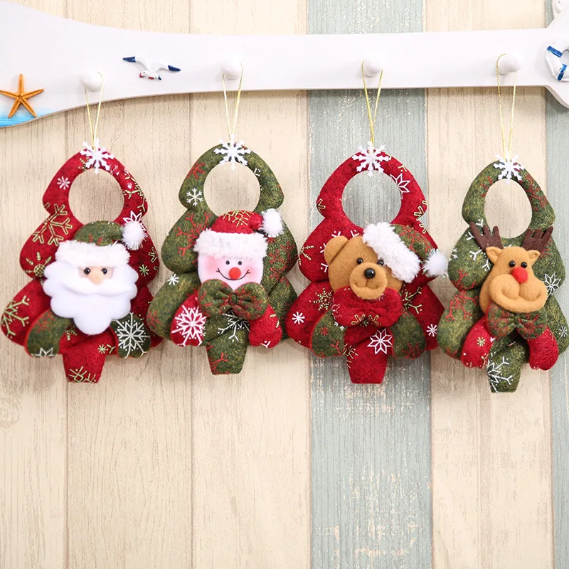 

2023 Christmas decorations Christmas dolls dancing elderly people deer bears cloth figurines small hanging ornaments