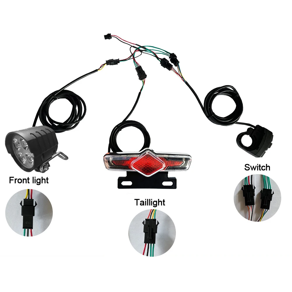 Electric Bike Front Light Rear Light DK336 Switch Cable Bicycle LED Light Set E-bike Retrofit Replacement Parts
Electric Bike Front Light Rear Light DK336 Switch Cable Bicycle LED Light Set E-bike Retrofit Replacement Parts