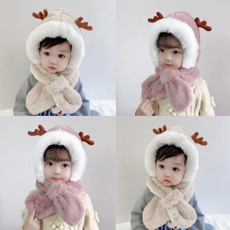 Winter Children's Hat Scarf Velvet Thickening Girl Cute Super Cute Boy Pullover Cap Winter Warm Protection Ear 10 Months-5 Years
Winter Children's Hat Scarf Velvet Thickening Girl Cute Super Cute Boy Pullover Cap Winter Warm Protection Ear 10 Months-5 Years