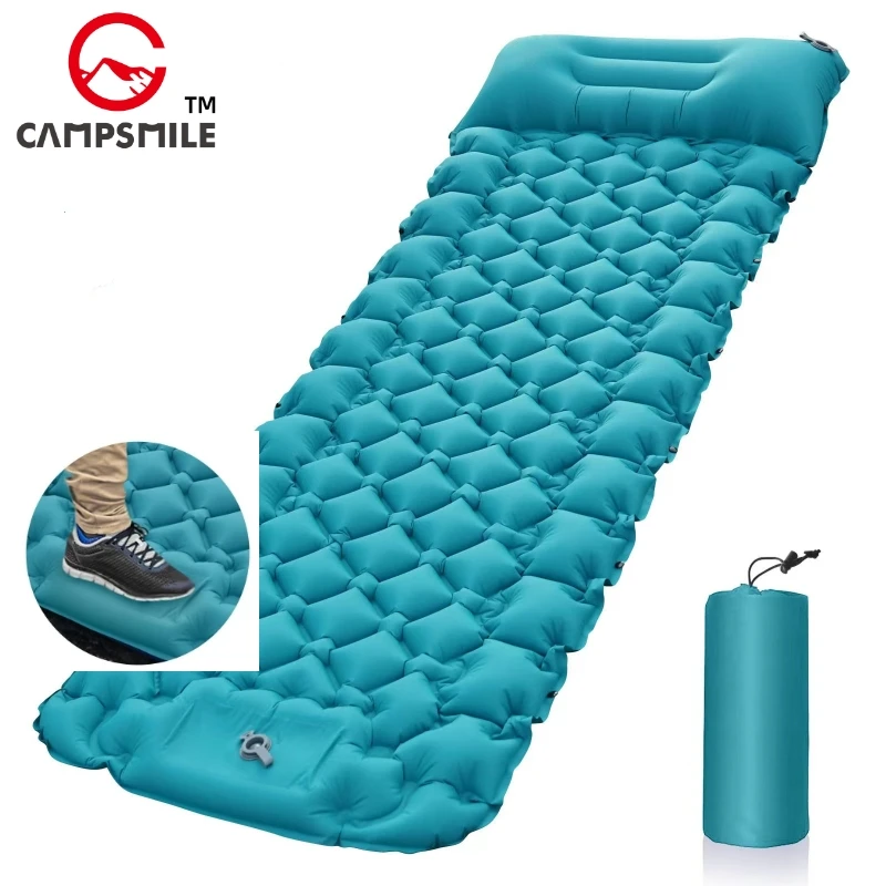 

Открытый Кемпинг спальный коврик Сверхлегкий воздушный коврик встроенный насос для накачки путешествий походов надувной матрас, подушка с подушками