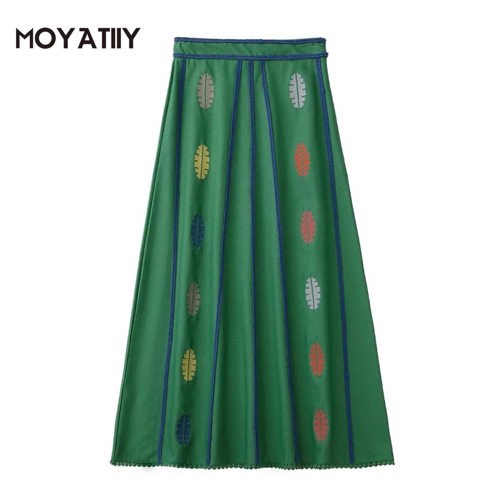 MOYATIIY Women 2022 Fashion Embroidery Linen Midi Skirt Folk-custom Style High Waist Skirts A-Line Loose Female Bottoms
MOYATIIY Women 2022 Fashion Embroidery Linen Midi Skirt Folk-custom Style High Waist Skirts A-Line Loose Female Bottoms