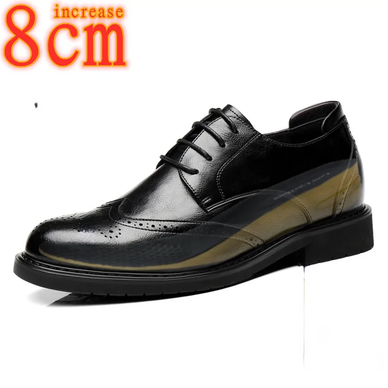 Мужские Кожаные Деловые туфли Brock, черные повседневные кожаные туфли для увеличения роста, 6- 8 см
Мужские Кожаные Деловые туфли Brock, черные повседневные кожаные туфли для увеличения роста, 6- 8 см