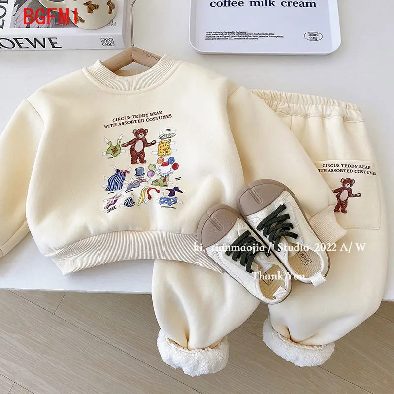 2-7Y Korean Children's Clothing 2023 Winter New Boys Girls Sports Suit Kid Red Gray Plush Cartoon Sweater Top +pants Outfits Set
2-7Y Korean Children's Clothing 2023 Winter New Boys Girls Sports Suit Kid Red Gray Plush Cartoon Sweater Top +pants Outfits Set