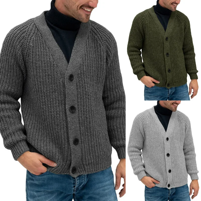 Autumn winter 2022 new sweater cardigan Men's solid color single breasted knit top European and American men's wear
Autumn winter 2022 new sweater cardigan Men's solid color single breasted knit top European and American men's wear