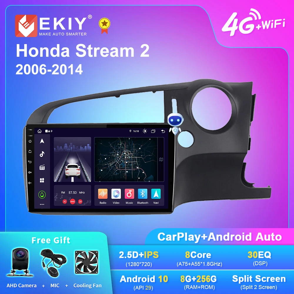 Автомобильный радиоприемник EKIY X7 Android для Honda Stream 2 2006-2014 интеллектуальный AI-голос мультимедийный видеоплеер навигация GPS DVD головное устройс...
Автомобильный радиоприемник EKIY X7 Android для Honda Stream 2 2006-2014 интеллектуальный AI-голос мультимедийный видеоплеер навигация GPS DVD головное устройс...