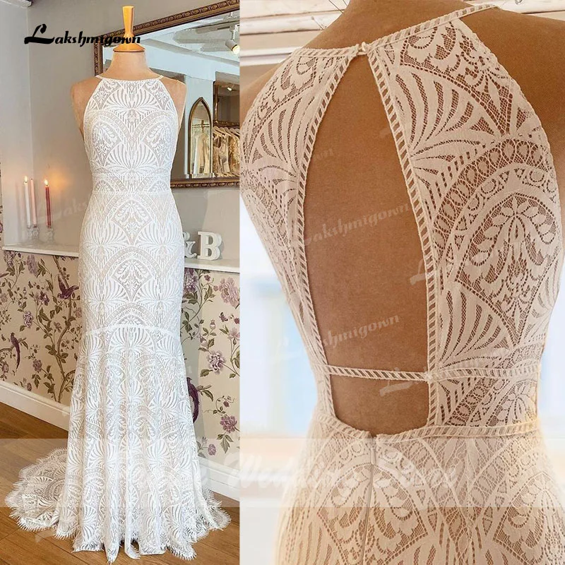 Vintage Robe De Mariee Mermaid/Trumpet Wedding Dress Sweep Train Open Back Halter Lace Sleeveless Bridal Gowns for Women 2022
Vintage Robe De Mariee Mermaid/Trumpet Wedding Dress Sweep Train Open Back Halter Lace Sleeveless Bridal Gowns for Women 2022