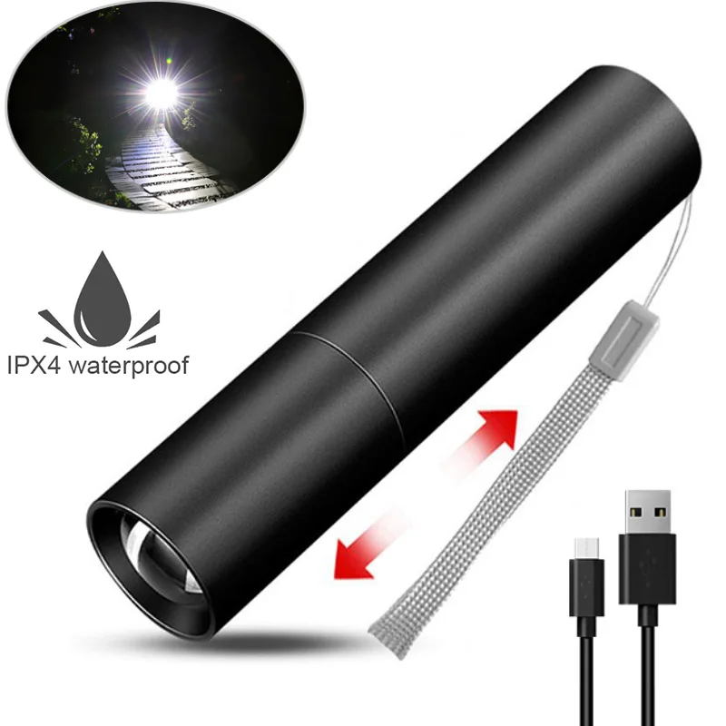 Mini LED Flashlight 5V USB Rechargeable Waterproof Torch Zoom High-Power Portable Torch Linterna Led Zaklamp For Night Camping
Mini LED Flashlight 5V USB Rechargeable Waterproof Torch Zoom High-Power Portable Torch Linterna Led Zaklamp For Night Camping
