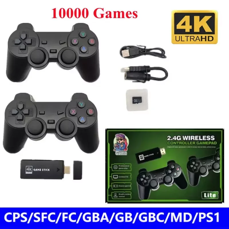 U8 Video Game Stick Console 4K Classic Retro Wireless 10000 Games Retro Classic Family 2.4G Wireless For GBA/PS1 Kid Gift
U8 Video Game Stick Console 4K Classic Retro Wireless 10000 Games Retro Classic Family 2.4G Wireless For GBA/PS1 Kid Gift