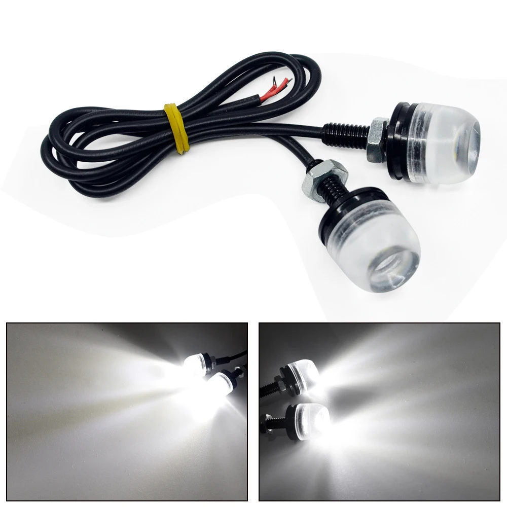 2pcs 18x16mm Eagle Eye Lights 9W 12V Car Motorcycle LED License Plate Light Bolt Turn Signal Tail Light Daytime Running Lights
2pcs 18x16mm Eagle Eye Lights 9W 12V Car Motorcycle LED License Plate Light Bolt Turn Signal Tail Light Daytime Running Lights