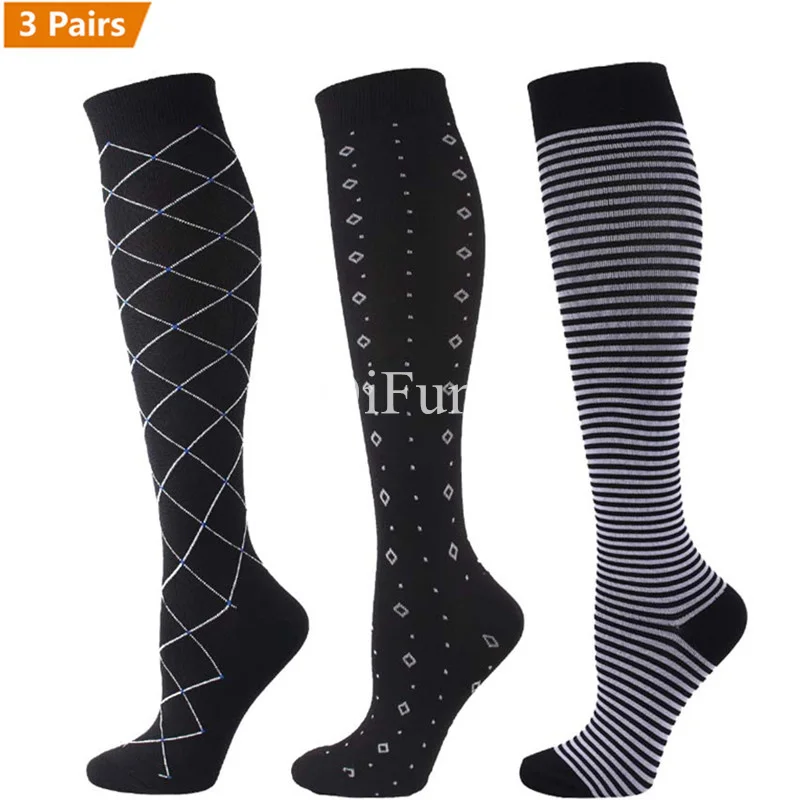 3 Pairs Compression Socks 20-30mmhg Soccer Football Stockings Knee High Thigh Golf Tube Socks Outdoor Running Fitness Sport Sock
3 Pairs Compression Socks 20-30mmhg Soccer Football Stockings Knee High Thigh Golf Tube Socks Outdoor Running Fitness Sport Sock