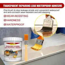 Jue-Fish Waterproof glue Leak-proof Coating Transparent Agent Sending Brush Renovation Bright Bathroom Floor Penetration Type