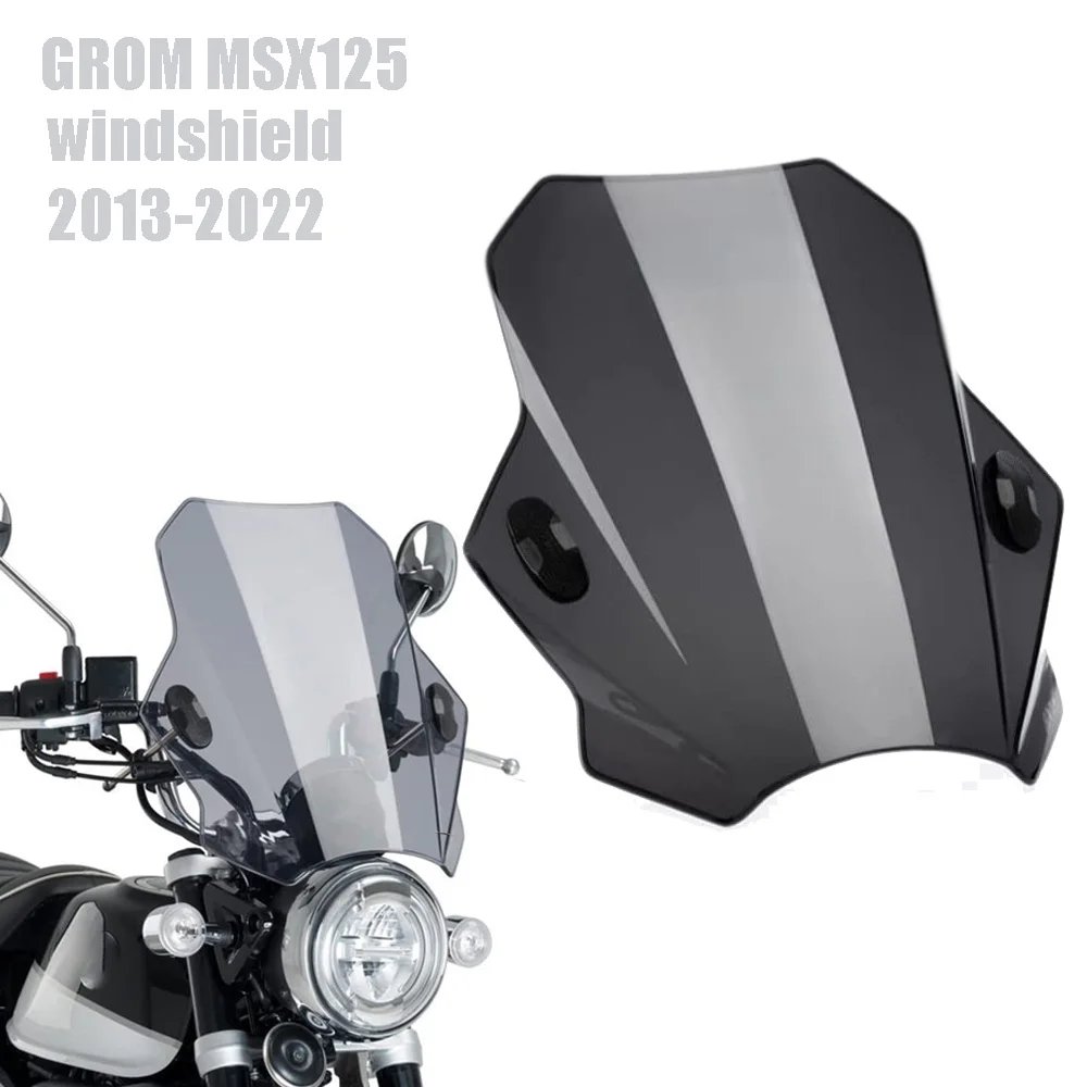 

：For Honda MSX125 MSX 125 MSX-125 Grom 1999-2022 2016 2017 2018 2019 Windscreen Windshield Wind Defle