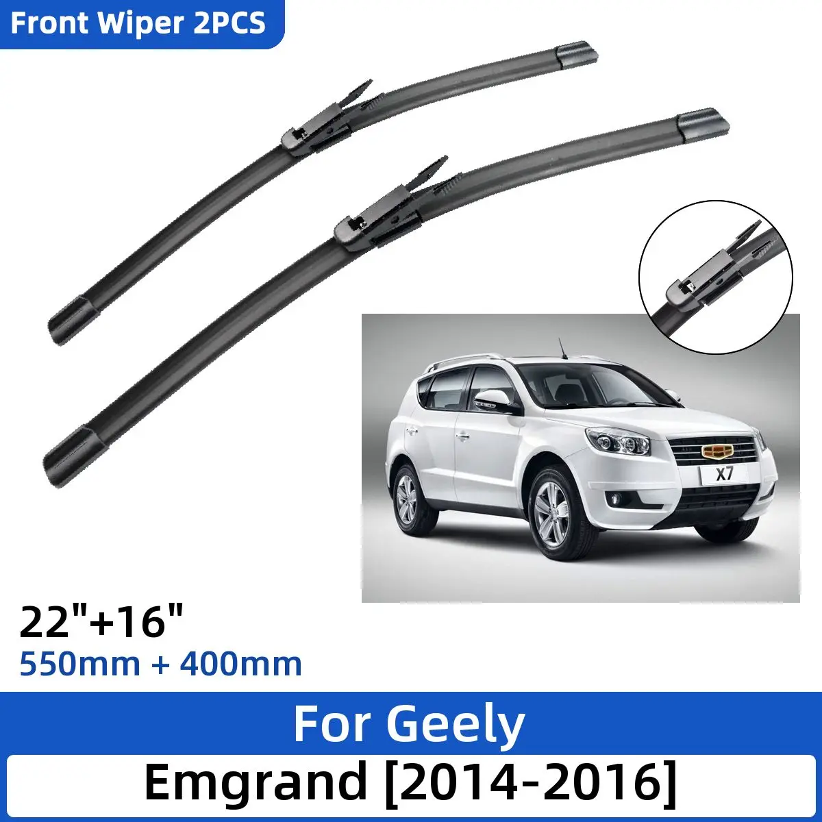 Щетки стеклоочистителя для Geely Emgrand, 2 шт., резак для лобового стекла, аксессуары для лобового стекла, 2014-2016, 22 + 16 дюймов, 2014, 2015, 2016
Щетки стеклоочистителя для Geely Emgrand, 2 шт., резак для лобового стекла, аксессуары для лобового стекла, 2014-2016, 22 + 16 дюймов, 2014, 2015, 2016