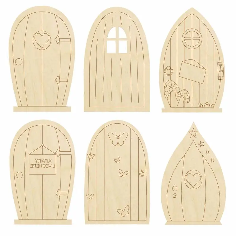 Fairy Door Craft 6PCS Wooden Fairy Doors For DIY Craft Kit Blank Unfinished Tooth Fairy Door Miniature Garden Door Unpainted
Fairy Door Craft 6PCS Wooden Fairy Doors For DIY Craft Kit Blank Unfinished Tooth Fairy Door Miniature Garden Door Unpainted