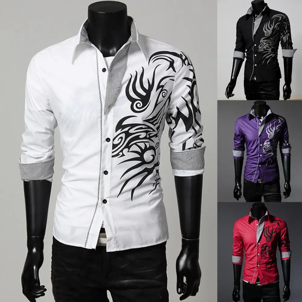 Men Shirt Streetwear Shirt Buttons Single-breasted Men Shirt Cool Long Sleeve Men Autumn Top for Dating
Men Shirt Streetwear Shirt Buttons Single-breasted Men Shirt Cool Long Sleeve Men Autumn Top for Dating