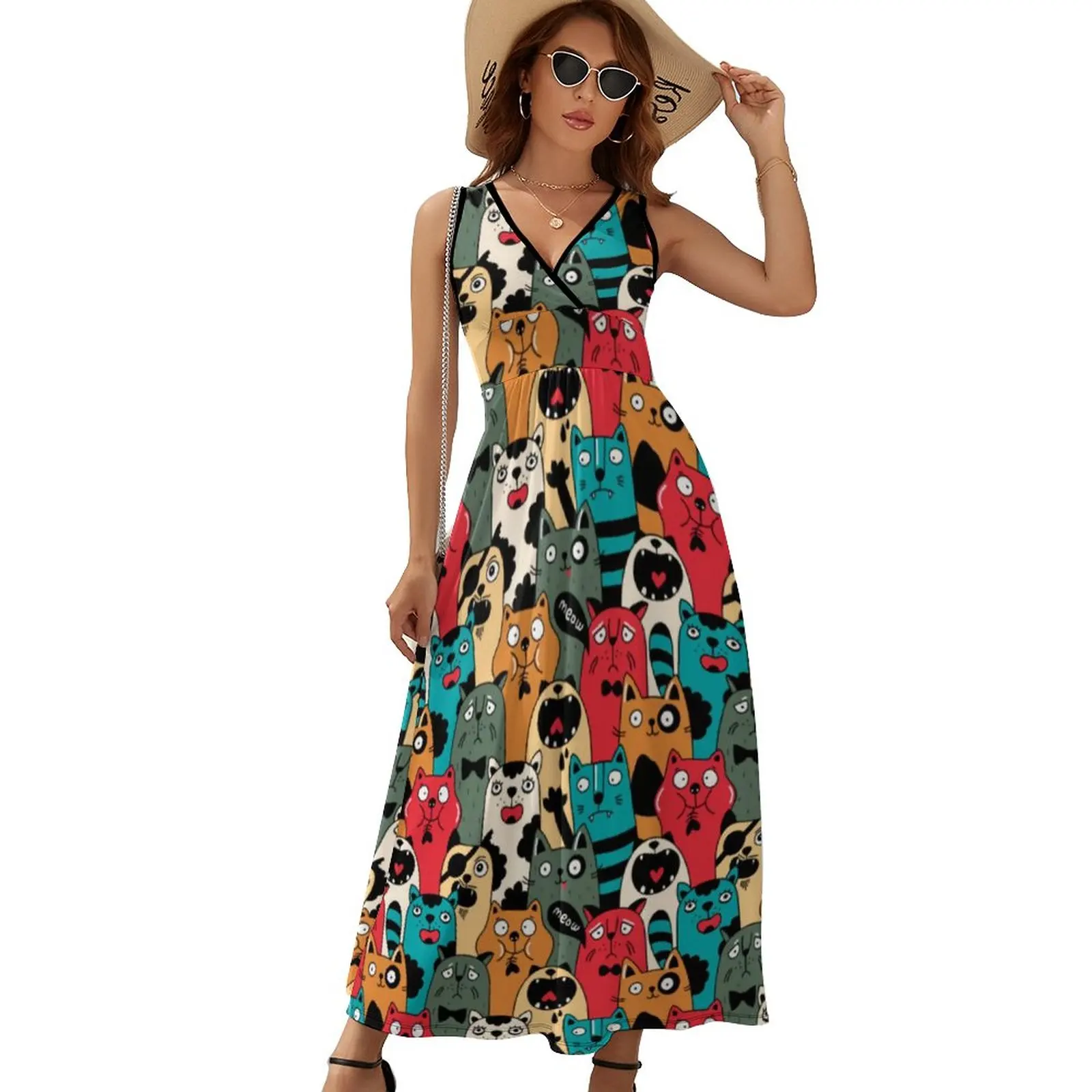 The Crowd of Cats Dress Funny Animal Print Street Fashion Bohemia Long Dresses Kawaii Maxi Dress Graphic Clothes Birthday Gift
The Crowd of Cats Dress Funny Animal Print Street Fashion Bohemia Long Dresses Kawaii Maxi Dress Graphic Clothes Birthday Gift