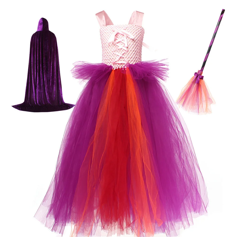 Baby Girls Halloween Witch Tutu Dress With Cape Pink Hocus Pocus Cosplay Costume For Kids Fancy Carnival Party Dress Up Outfits 
Baby Girls Halloween Witch Tutu Dress With Cape Pink Hocus Pocus Cosplay Costume For Kids Fancy Carnival Party Dress Up Outfits