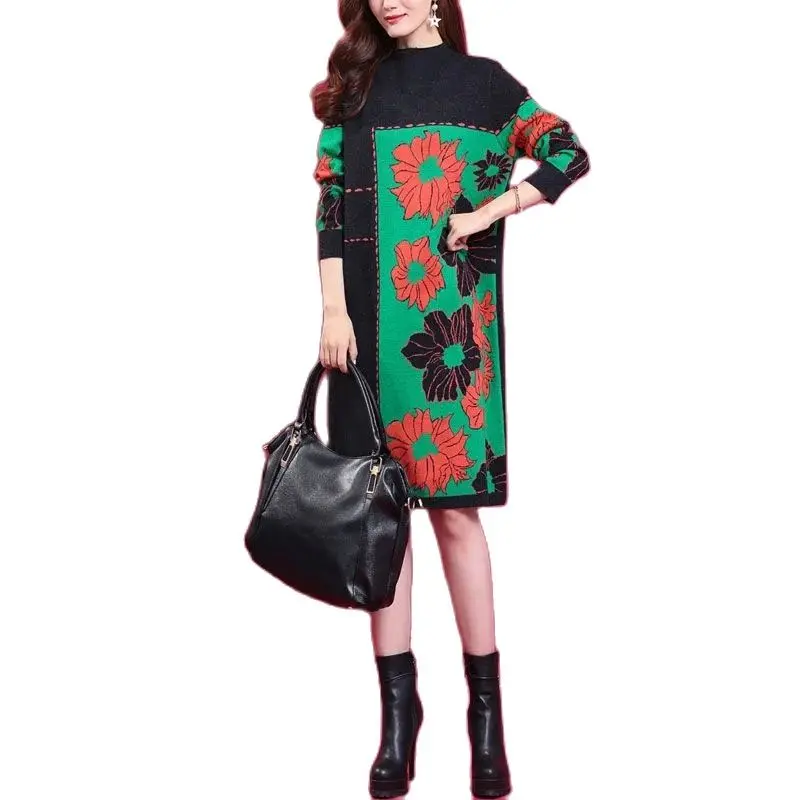 Women's Knitted Sweater Dress Autumn Winter Long Pullover Fashion Women's Long Knitt Shift Dress Ladies Wear Coat 999
Women's Knitted Sweater Dress Autumn Winter Long Pullover Fashion Women's Long Knitt Shift Dress Ladies Wear Coat 999