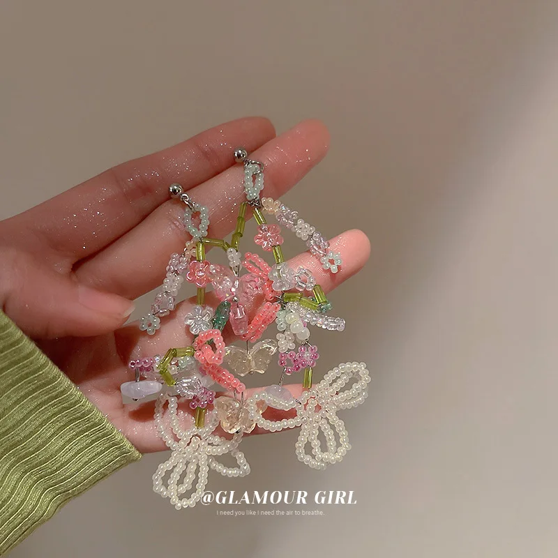 S925 Sterling Silver Needle Romantic Butterfly Flower Acrylic Beads Drop Earrings
S925 Sterling Silver Needle Romantic Butterfly Flower Acrylic Beads Drop Earrings