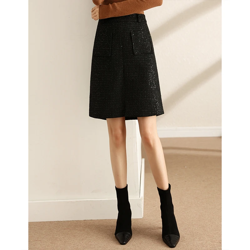 Vimly Fashion Elegant Black Short Skirt for Women 2022 Winter Commuter All-match Split Design Niche Design A Line Skirt V3891
Vimly Fashion Elegant Black Short Skirt for Women 2022 Winter Commuter All-match Split Design Niche Design A Line Skirt V3891