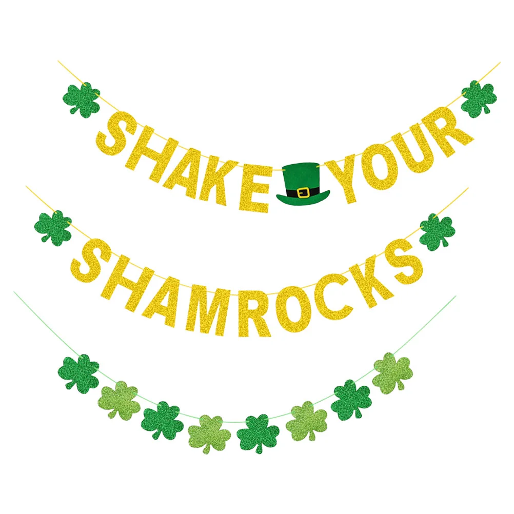 1Set of Shaped Banner Bunting Pendant Party Banner Patrick's Day Banner for Home Festival Decor
1Set of Shaped Banner Bunting Pendant Party Banner Patrick's Day Banner for Home Festival Decor