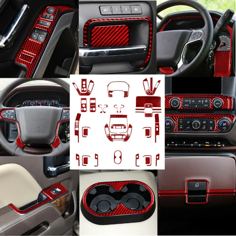 Carbon Fiber Car Interior Decoration Protection Stickers For Chevrolet Silverado 1500/GMC Sierra 1500 2014-2018 Accessories
Carbon Fiber Car Interior Decoration Protection Stickers For Chevrolet Silverado 1500/GMC Sierra 1500 2014-2018 Accessories