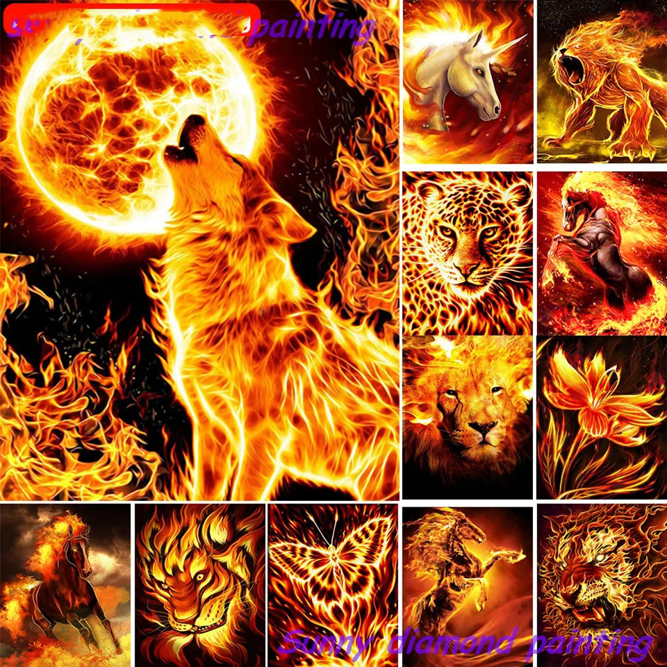 5D Diy Diamond Painting New Art Animal Fire Wolf Full Drill Phoenix Lion Bird Butterfly Cross Stitch Kit Home Decor Gift Cuadros
5D Diy Diamond Painting New Art Animal Fire Wolf Full Drill Phoenix Lion Bird Butterfly Cross Stitch Kit Home Decor Gift Cuadros