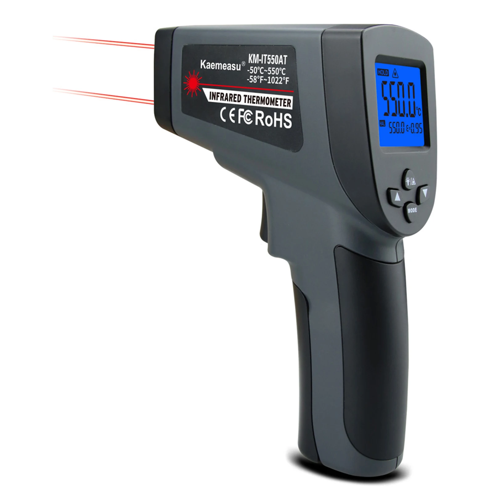 Industrial Double Laser Infrared -50℃~550℃ Thermometer Kitchen Oil Temperature Baking Electronic Thermometer
Industrial Double Laser Infrared -50℃~550℃ Thermometer Kitchen Oil Temperature Baking Electronic Thermometer