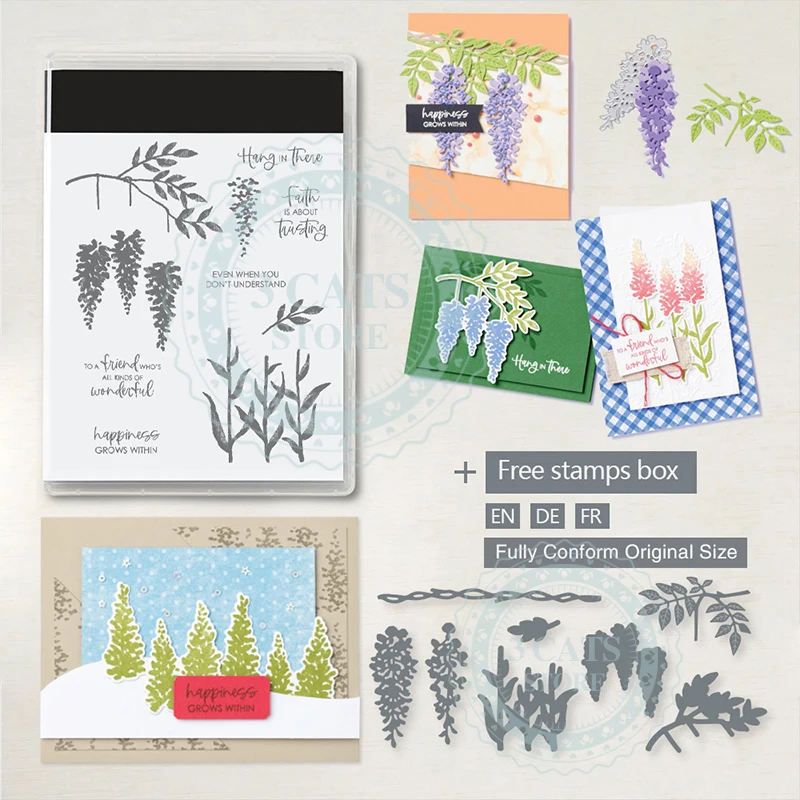 New Arrival Wisteria Metal Cutting Die And Stamps For Diy Dies Scrapbooking Paper Card Embossing Decoration Album Craft Dies
New Arrival Wisteria Metal Cutting Die And Stamps For Diy Dies Scrapbooking Paper Card Embossing Decoration Album Craft Dies