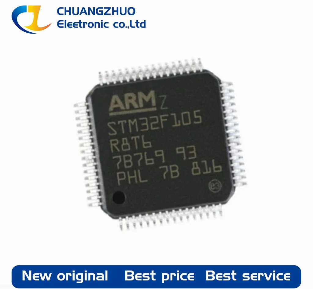 1Pcs New original STM32F105R8T6 64KB 2V~3.6V ARM Cortex-M3 64KB 72MHz FLASH 51 LQFP-64(10x10) Microcontroller Units
1Pcs New original STM32F105R8T6 64KB 2V~3.6V ARM Cortex-M3 64KB 72MHz FLASH 51 LQFP-64(10x10) Microcontroller Units