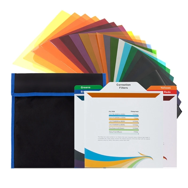 C1FB 20pc Transparent Lighting Filters Color Correction Lighting Gel Filter 9.8x9.8in
C1FB 20pc Transparent Lighting Filters Color Correction Lighting Gel Filter 9.8x9.8in