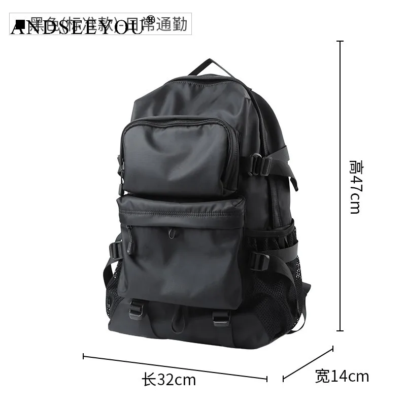 Andseeyou Brand Japanese Trendy Functional Backpack Men's Backpack Large Capacity Travel Bag Junior High School Student College
Andseeyou Brand Japanese Trendy Functional Backpack Men's Backpack Large Capacity Travel Bag Junior High School Student College