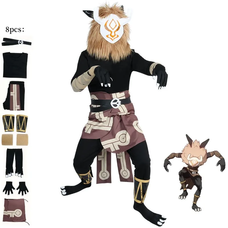 Game Genshin Impact Hilichurl Cosplay Costume Men Plush Head Set Mask Anime Two-dimensional Dress Up Halloween Show Clothes Suit
Game Genshin Impact Hilichurl Cosplay Costume Men Plush Head Set Mask Anime Two-dimensional Dress Up Halloween Show Clothes Suit