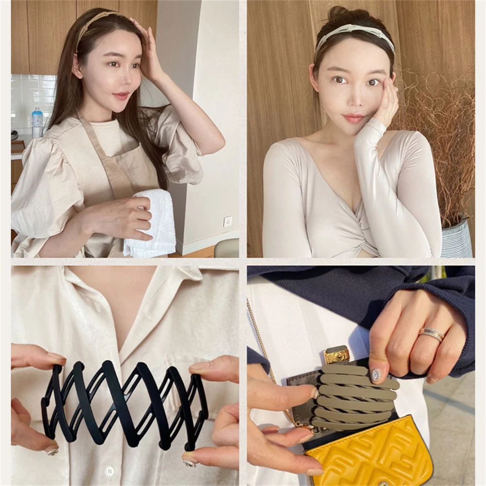 Portable Travel Headband Foldable Telescopic HairHoop Makeup Hairband Women Scrunchies Elastic Fashion Acrylic Cross Headwear
Portable Travel Headband Foldable Telescopic HairHoop Makeup Hairband Women Scrunchies Elastic Fashion Acrylic Cross Headwear