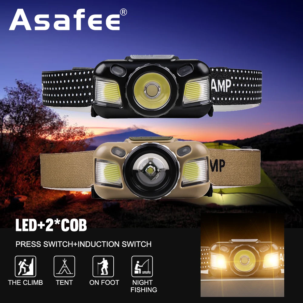 Zoomable Built-in Battery Induction Headlamp COB LED Head Lamp Waterproof Head Torch Head Lamp Lantern Outdoor Light Camping
Zoomable Built-in Battery Induction Headlamp COB LED Head Lamp Waterproof Head Torch Head Lamp Lantern Outdoor Light Camping
