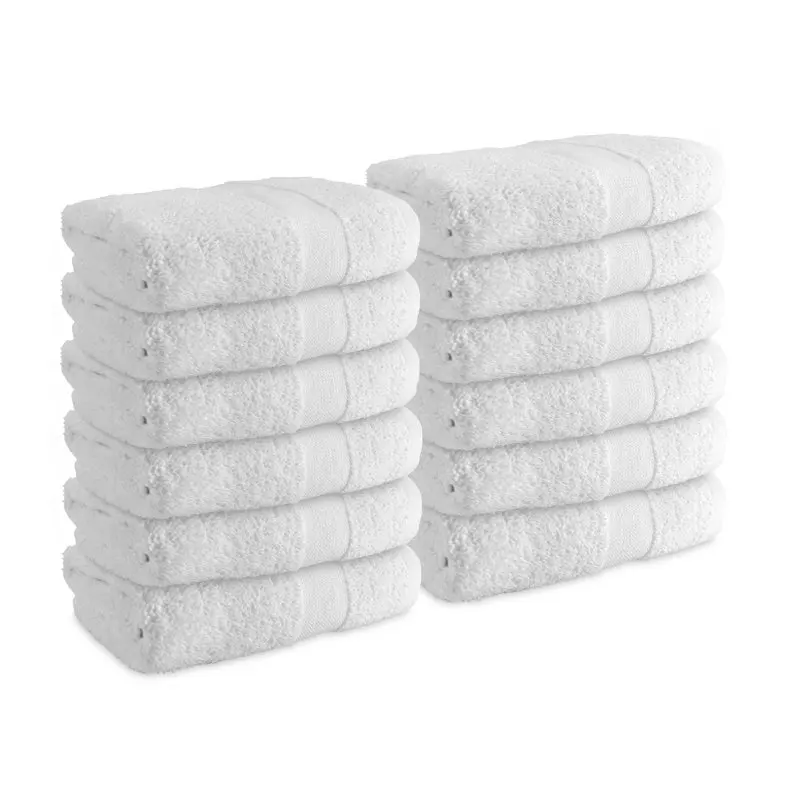 

Arkwright Hospitality Bathroom Hand Towels (12-Pack), 16x27 in., White, Cotton/Poly Blend Car wash clean towel Cars Auto Detaili