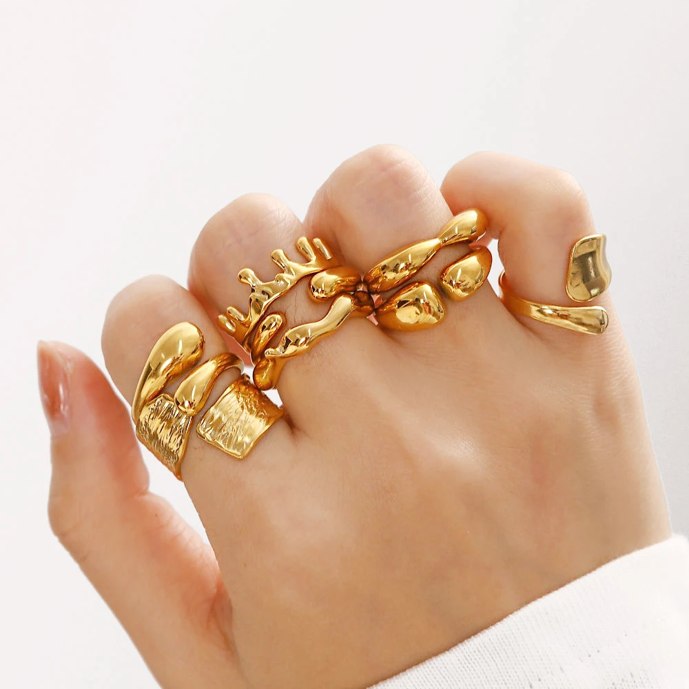 Amaiyllis 18K Gold Minimalist Scrambled Geometric Ring Personalized Hip Hop Opening Adjustable Index Finger Couple Ring
Amaiyllis 18K Gold Minimalist Scrambled Geometric Ring Personalized Hip Hop Opening Adjustable Index Finger Couple Ring