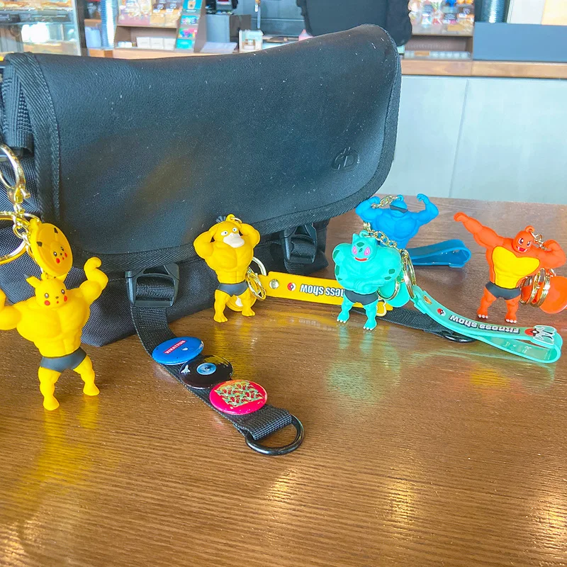 Cartoon Anime Pokemon Pikachu Muscle Action Figures Keychains Key Chain Key Ring Kawaii Silicone Handbag Car Pendants Toys Gifts
Cartoon Anime Pokemon Pikachu Muscle Action Figures Keychains Key Chain Key Ring Kawaii Silicone Handbag Car Pendants Toys Gifts