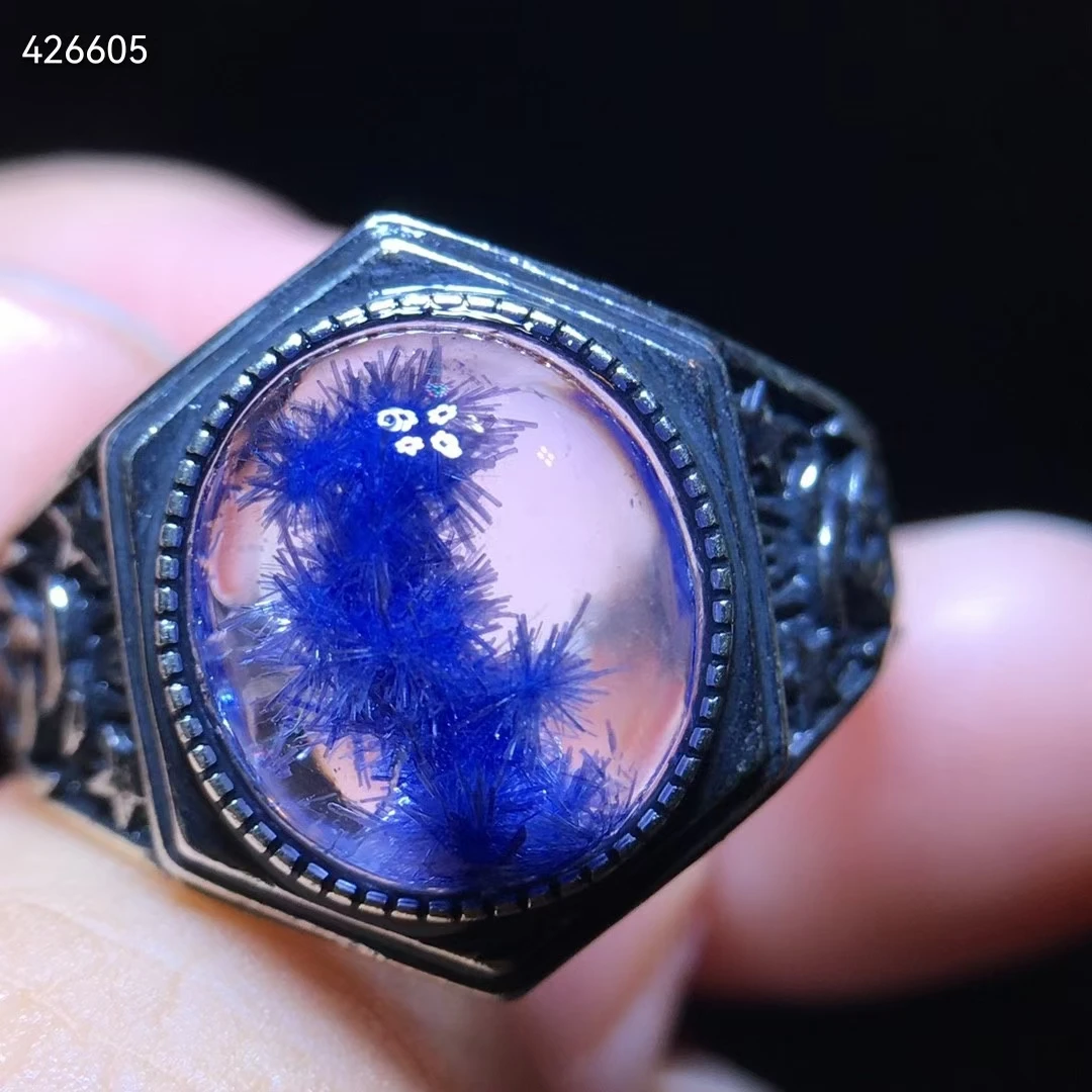 Natural Blue Rutilated Dumortierite Quartz Adjustable Ring Flower 925 Sterling Silver 11.5/10.5mm Woman Men Ring Jewelry AAAAA
Natural Blue Rutilated Dumortierite Quartz Adjustable Ring Flower 925 Sterling Silver 11.5/10.5mm Woman Men Ring Jewelry AAAAA